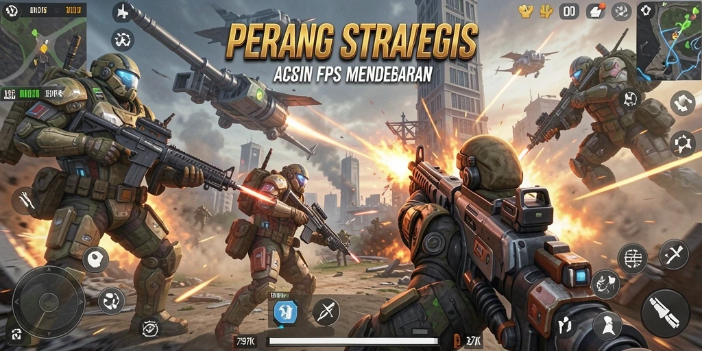 Tampilan gameplay mendebarkan dari 797K dengan aksi FPS intens.