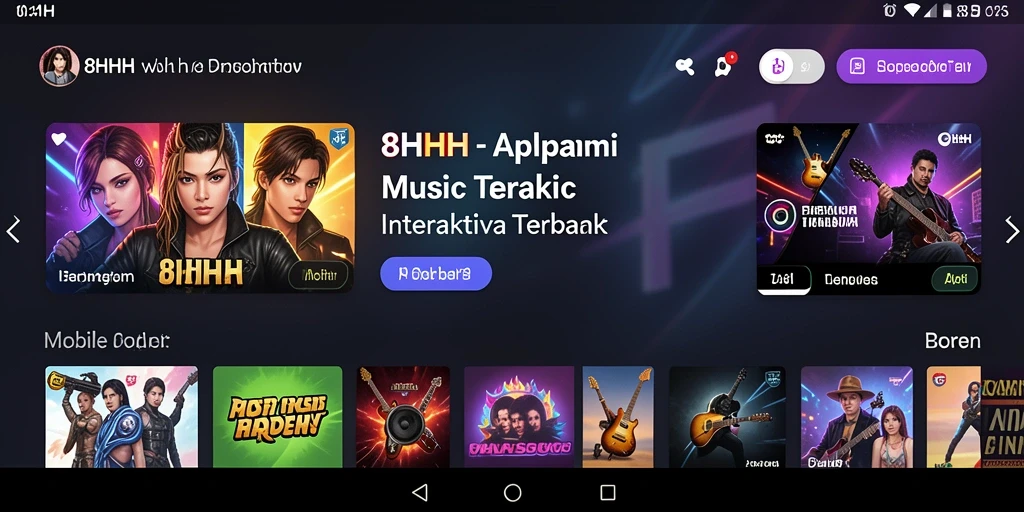 Gameplay seru dari aplikasi musik interaktif 8HHH.