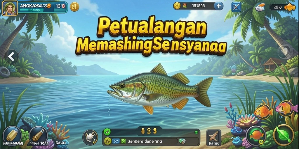 Tampilan gameplay seru saat menangkap ikan di ANGKASA138.
