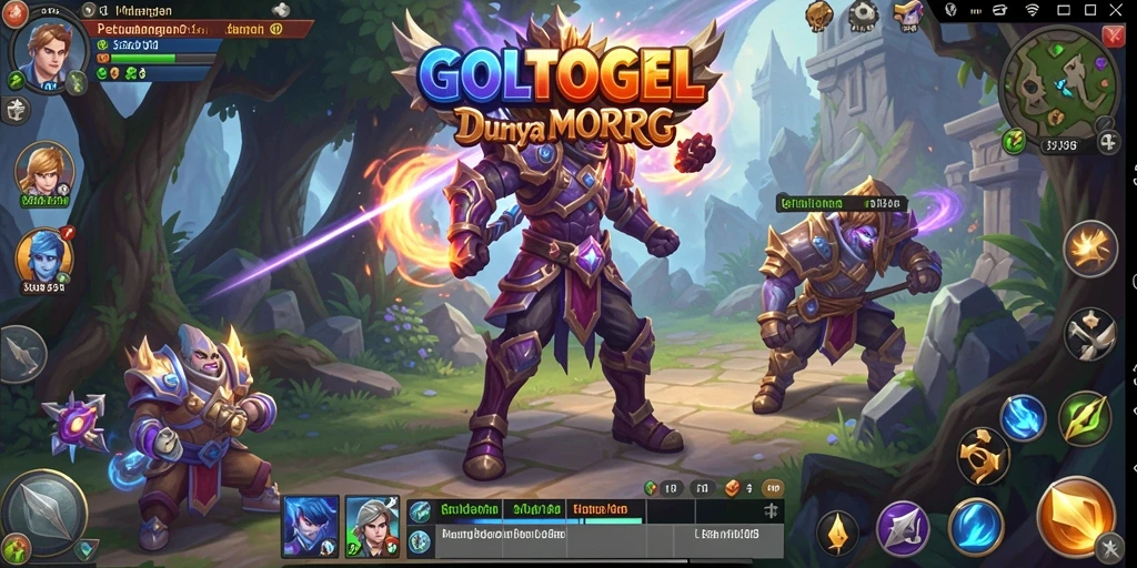 Screenshot GOLTOGEL menampilkan aksi pertempuran epik dalam dunia MMORPG.