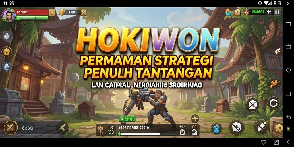 Tampilan gameplay menarik dari HOKIWON yang menunjukkan pertempuran strategis.