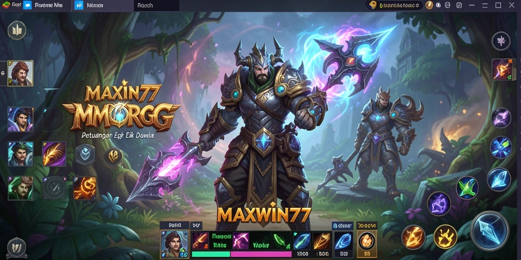 Tampilan gameplay epik dalam <strong>MAXWIN77</strong> dengan aksi pertempuran mendebarkan.