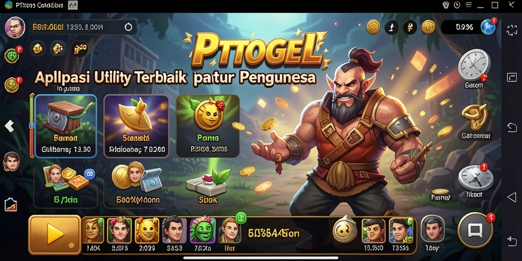 Tampilan antarmuka utama PTTOGEL yang sederhana dan intuitif.