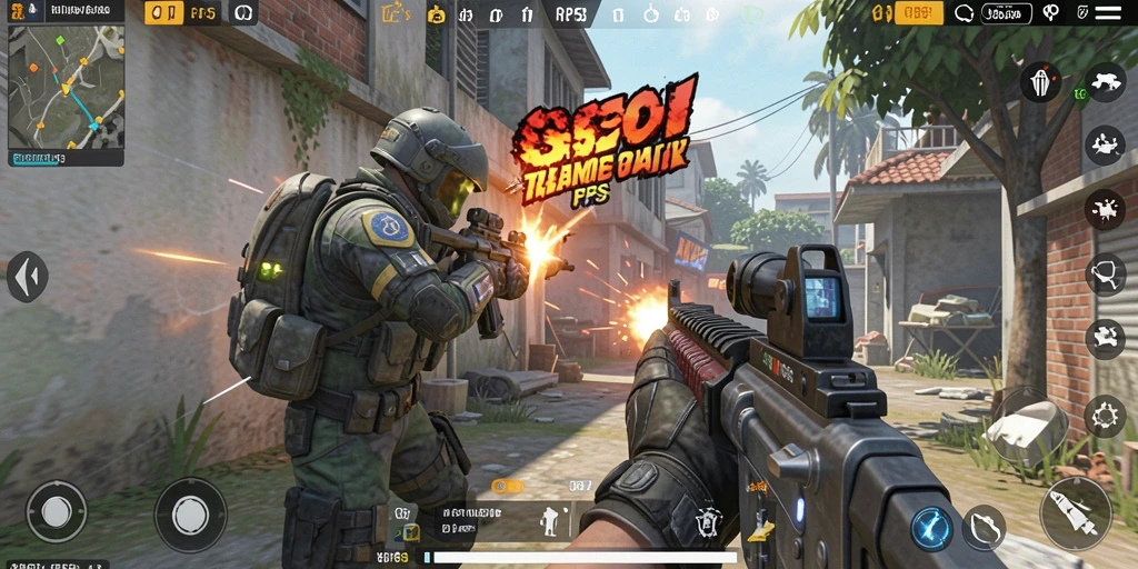 Tangkapan layar menarik dari gameplay seru RP55 di medan perang FPS.