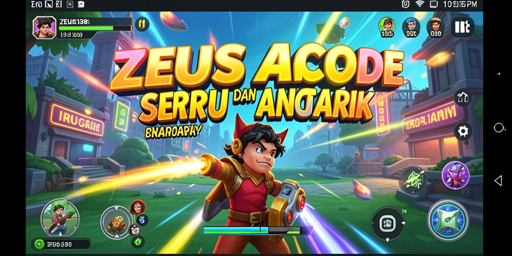 Screenshot gameplay ZEUS138 menampilkan aksi seru dalam permainan arcade.